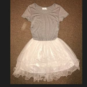 Seconds Gray & White Tutu Dress Size Medium